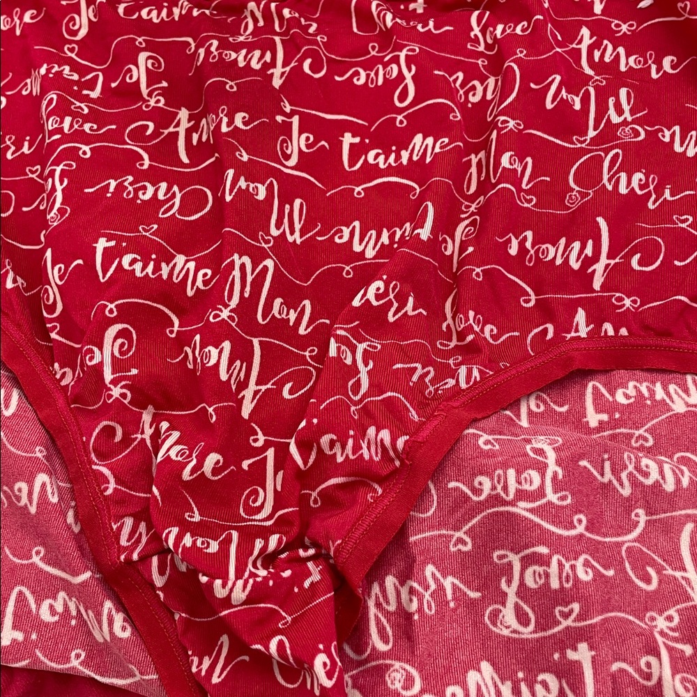 Floral, striped,red lace, Pink Lace Women's Panties - Picture 6 of 10